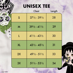 beetlejuice & lydia deetz reversible tie-dye unisex tee