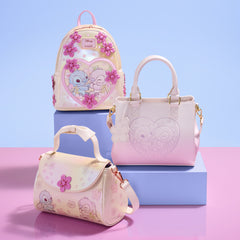stitch & angel cherry blossom bow handle crossbody bag