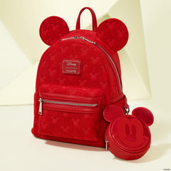 mickey mouse all-over print terry cloth mini backpack