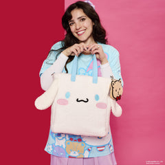 sanrio cinnamoroll cosplay sherpa tote crossbody bag with coin bag