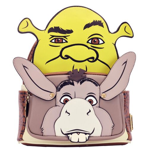 shrek and donkey cosplay mini backpack