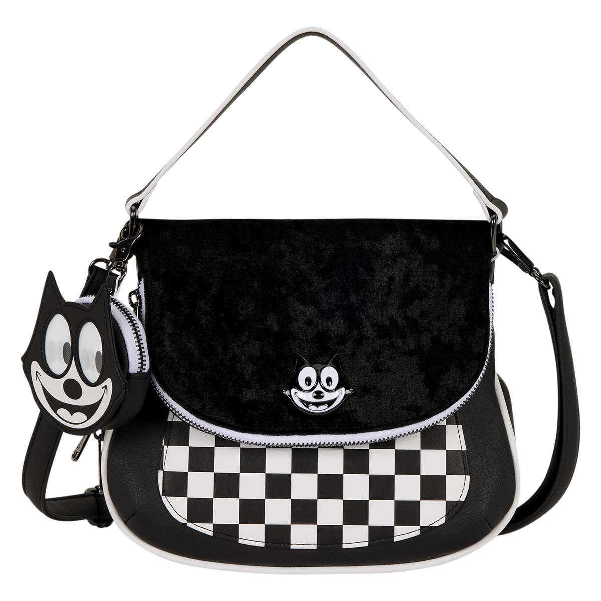 felix the cat crossbody bag with lenticular coin bag