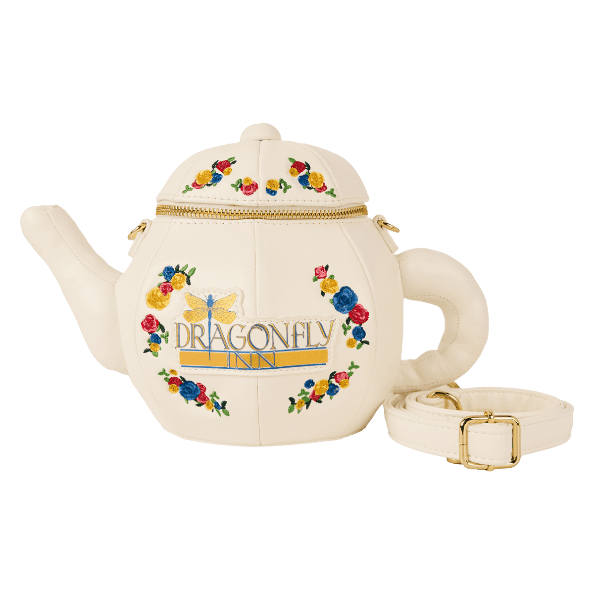 gilmore girls dragonfly inn figural teapot crossbody bag