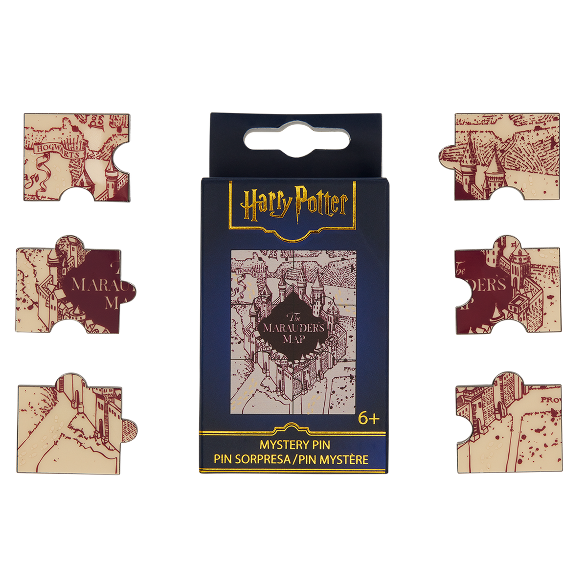 harry potter exclusive the marauder's map puzzle mystery box pin