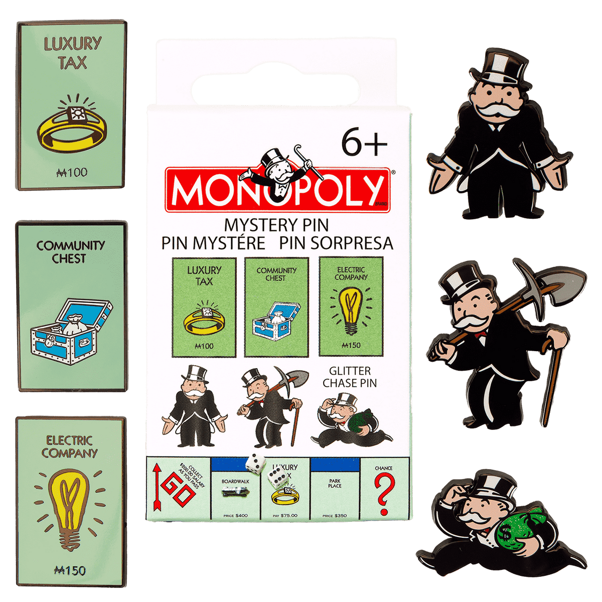 monopoly 90th anniversary mystery box pin
