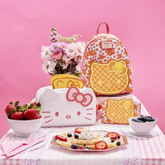 hello kitty breakfast waffle flap wallet