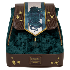 exclusive harry potter slytherin banner velvet mini backpack