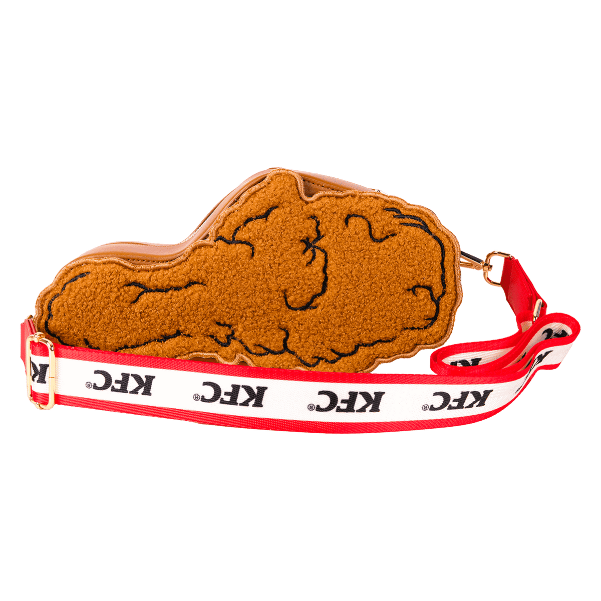 kfc drumstick sherpa crossbody bag