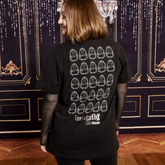 loungefly 25th anniversary logo black unisex tee