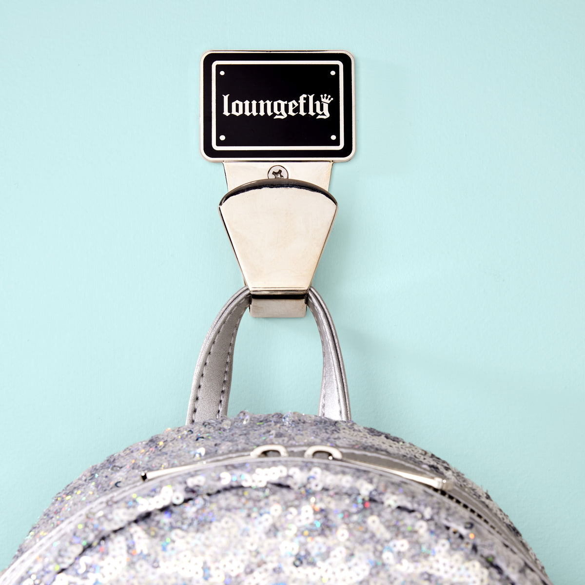 loungefly silver metal display wall hook
