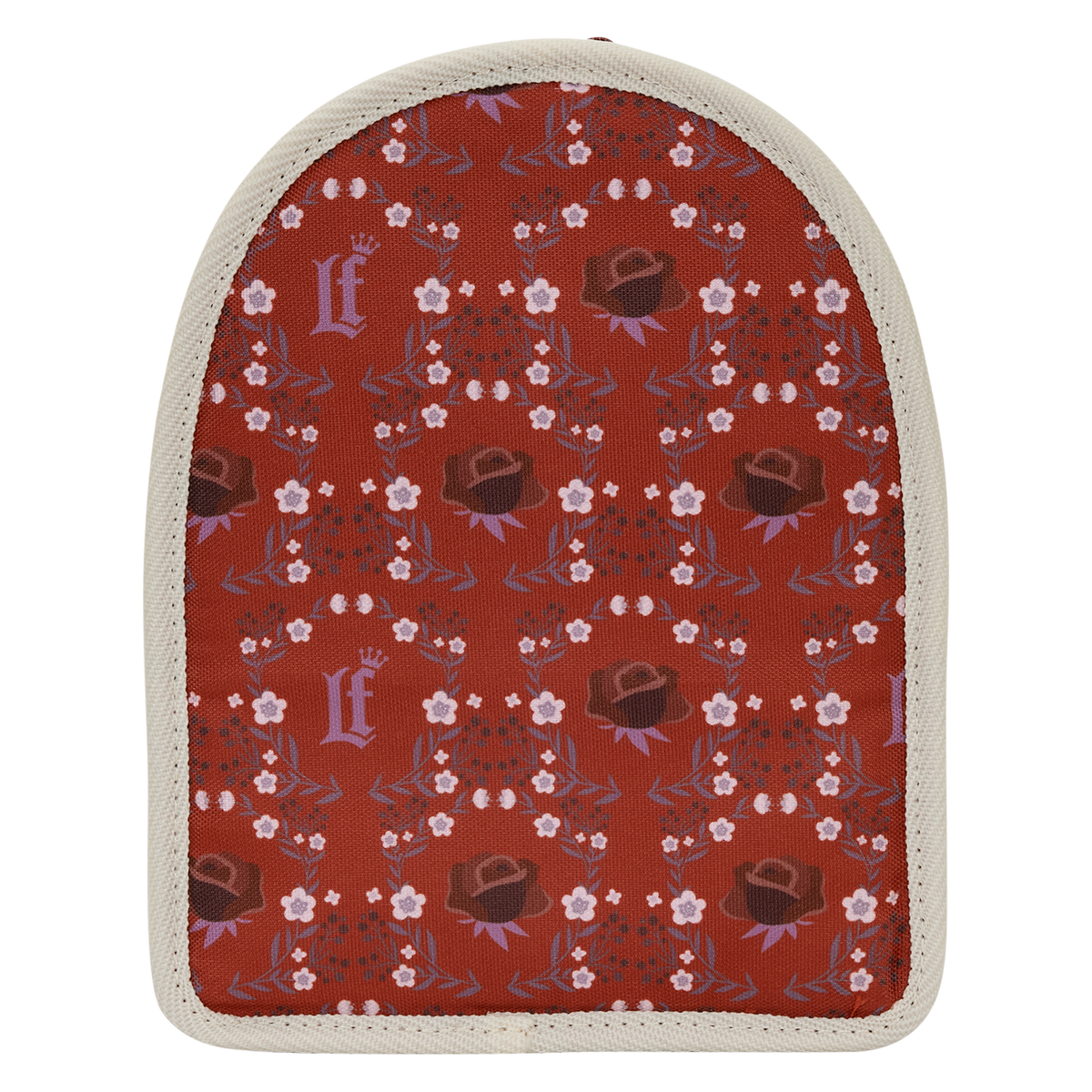 loungefly cream & red floral light-up mini backpack bag organizer insert