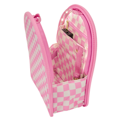loungefly pink checkered light-up mini backpack bag organizer insert