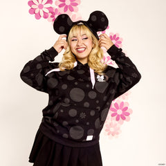 minnie mouse floral rock the dots unisex hoodie