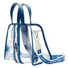 mlb la dodgers clear tote crossbody stadium bag with pouch
