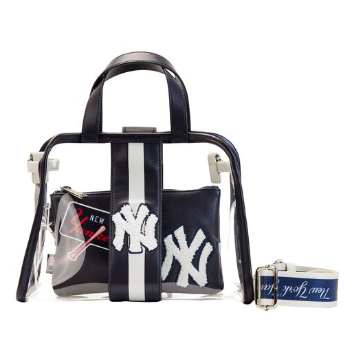 mlb ny yankees clear tote crossbody stadium bag with pouch