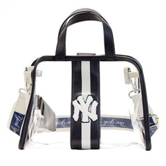 mlb ny yankees clear tote crossbody stadium bag with pouch