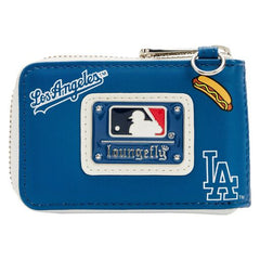 mlb la dodgers patches accordion zip around wallet