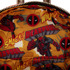marvel metallic deadpool cosplay mini backpack