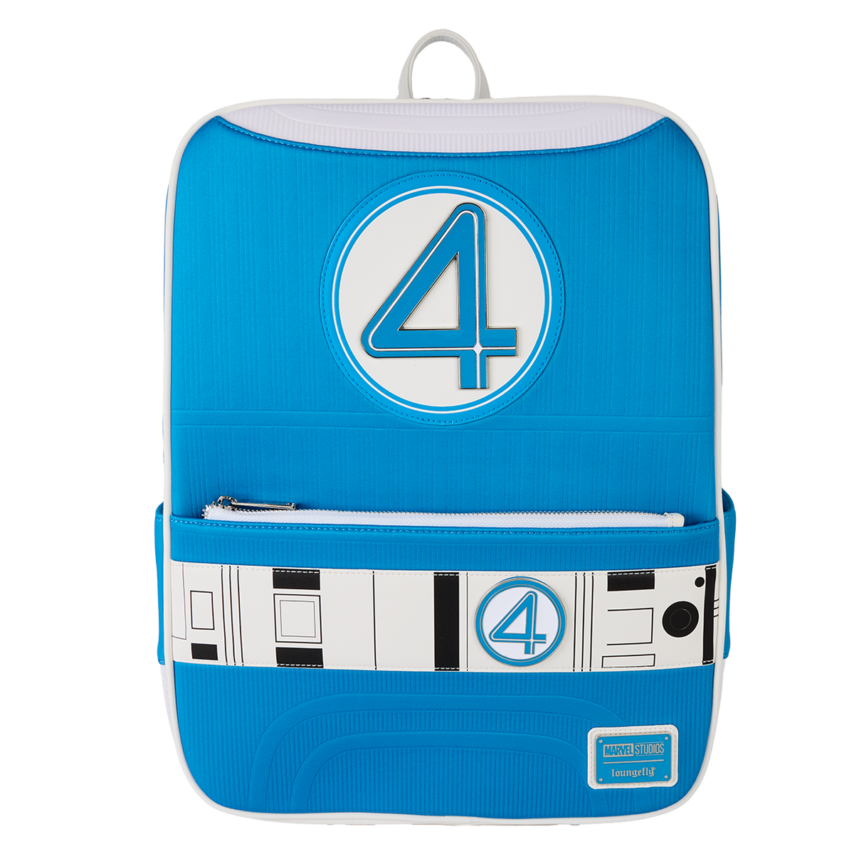 sdcc limited edition fantastic four uniform full-size backpack with pin