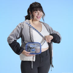 nba dallas mavericks clear crossbody stadium bag