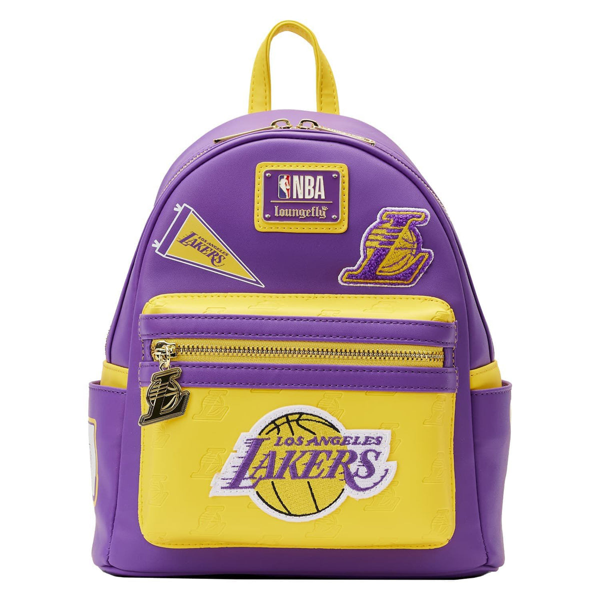 nba los angeles lakers patch icons mini backpack