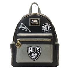 nba brooklyn nets patch icons mini backpack