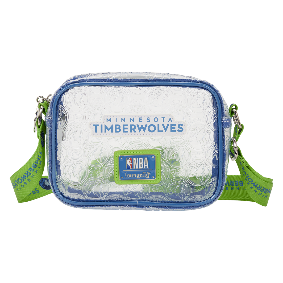 nba minnesota timberwolves clear crossbody stadium bag