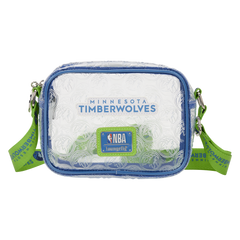 nba minnesota timberwolves clear crossbody stadium bag