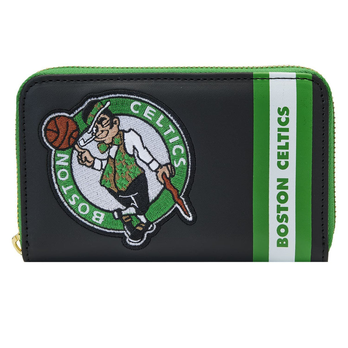 nba boston celtics patch icons zip around wallet