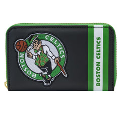 nba boston celtics patch icons zip around wallet
