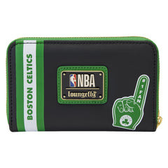 nba boston celtics patch icons zip around wallet