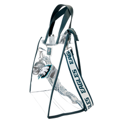 nfl philadelphia eagles clear convertible backpack & tote crossbody stadium bag