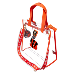 nfl cincinnati bengals clear convertible backpack & tote crossbody stadium bag