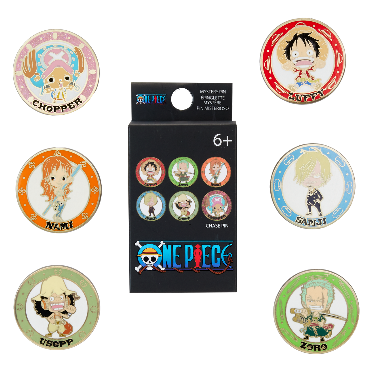 one piece 25th anniversary chibi mystery box pin