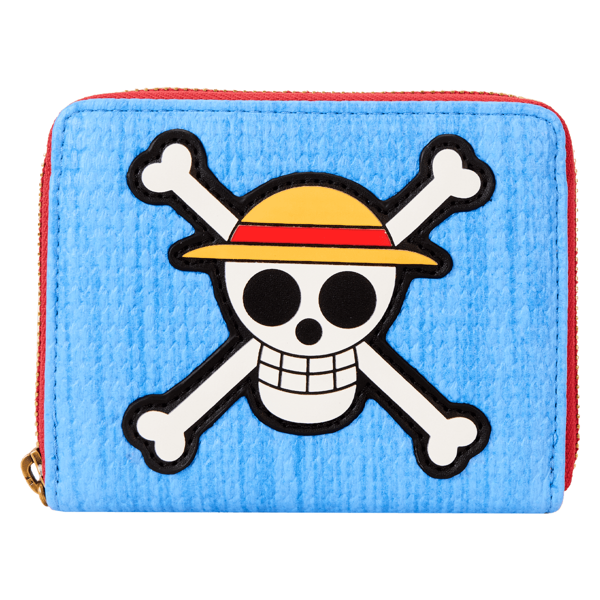 nycc limited edition one piece luffy jolly roger zip around wallet