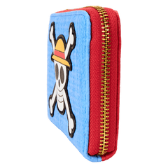 nycc limited edition one piece luffy jolly roger zip around wallet