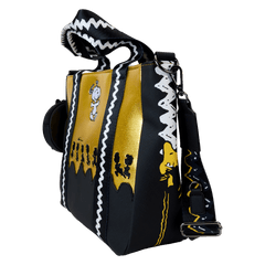 peanuts 75th anniversary snoopy & gang tote crossbody bag with coin bag