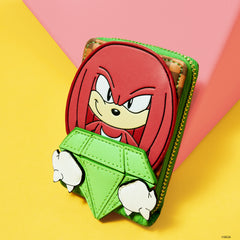 sonic the hedgehog limited edition knuckles emerald glitter accordion wallet