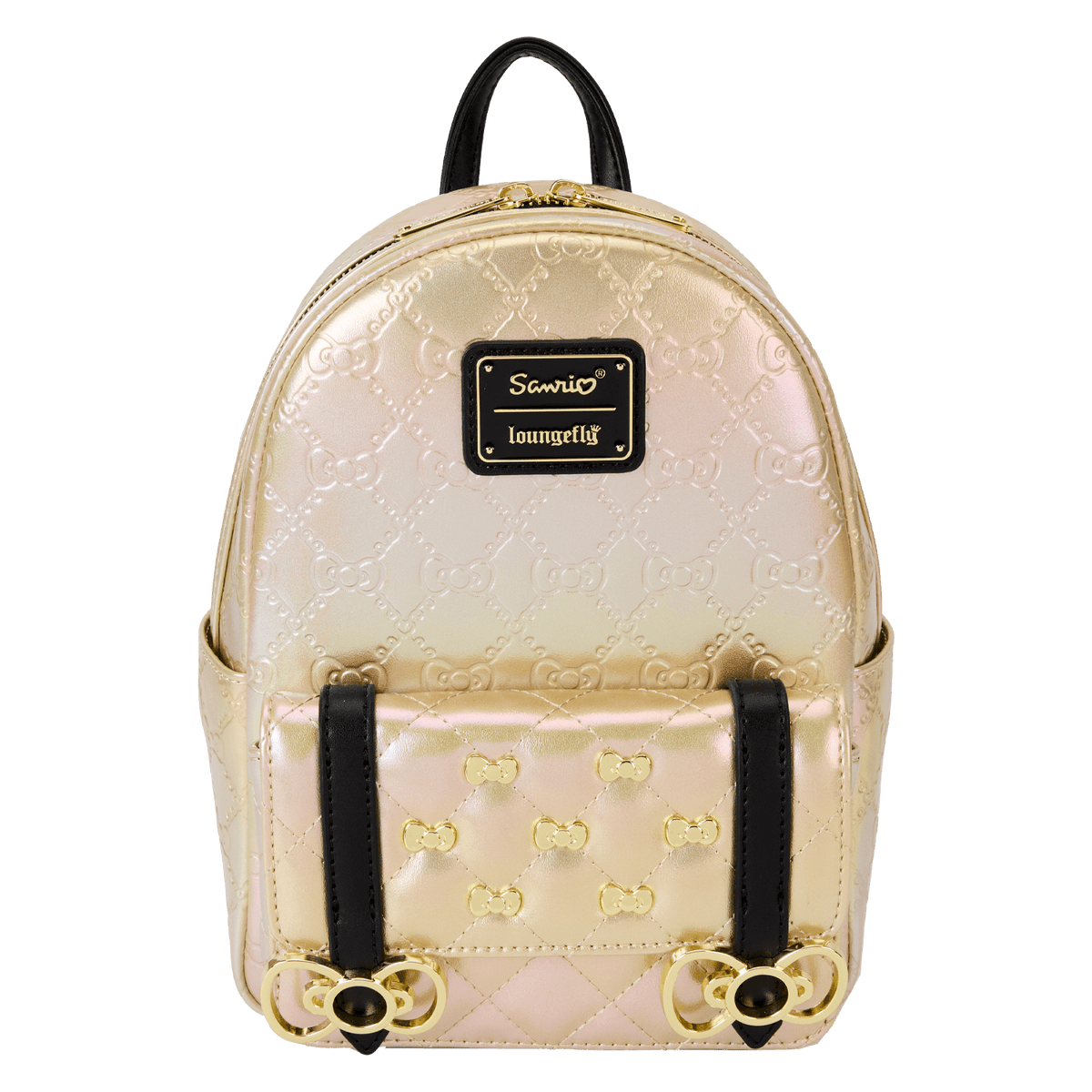 sanrio hello kitty 50th anniversary metallic gold mini backpack