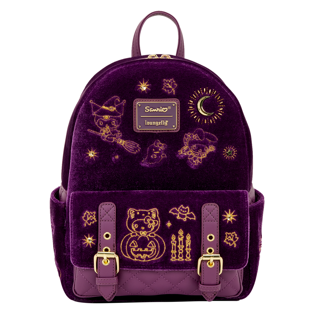 sanrio hello kitty & friends exclusive halloween costume velvet mini backpack