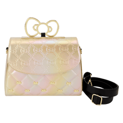 sanrio hello kitty 50th anniversary metallic gold crossbody bag