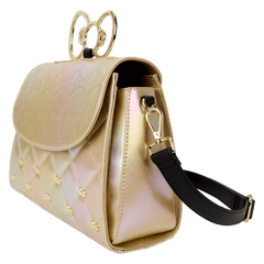 sanrio hello kitty 50th anniversary metallic gold crossbody bag