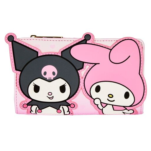 sanrio my melody & kuromi flap wallet
