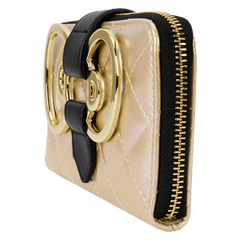 sanrio hello kitty 50th anniversary gold zip around wallet