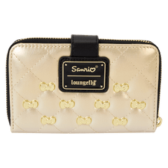 sanrio hello kitty 50th anniversary gold zip around wallet