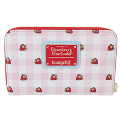 strawberry shortcake denim zip around wallet