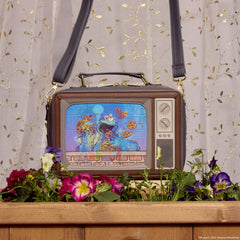 sesame street lenticular retro tv triple lenticular crossbody bag