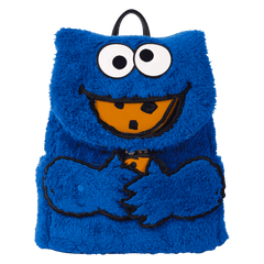 sesame street cookie monster plush cosplay mini backpack with coin bag