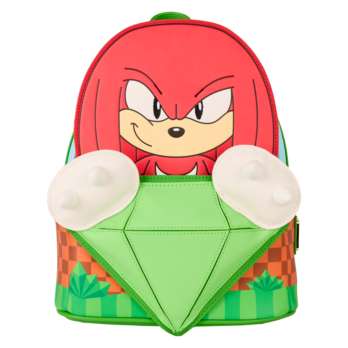 sonic the hedgehog limited edition knuckles emerald glitter mini backpack