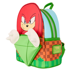 sonic the hedgehog limited edition knuckles emerald glitter mini backpack